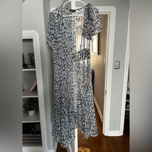 Floral Sheer Tied Duster